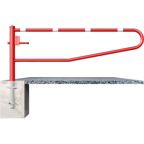 Swiveling gates | for casting in concrete, hot-dip galvanized | total width: 3000 mm | for padlock